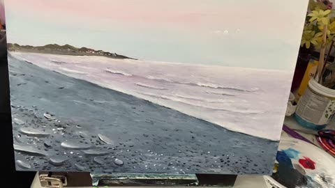 Seascape Beach Painting tutorial