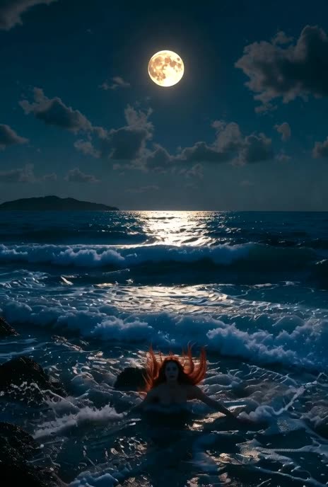 The Siren of the Moonlit Sea, AI Video