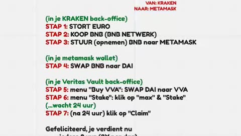 VERITAS VAULT NEDERLAND (van EURO naar DAI protocol) CRYPTO STAKING WINSTEN - TOP TEAM ROB BUSER