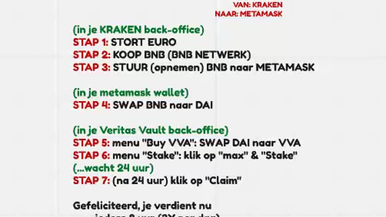 VERITAS VAULT NEDERLAND (van EURO naar DAI protocol) CRYPTO STAKING WINSTEN - TOP TEAM ROB BUSER