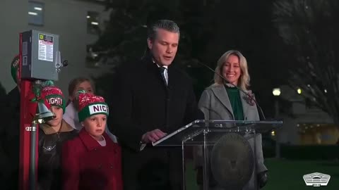 Sec. Of War Pete Hegseth spoke at the first ever Pentagon Christmas Tree Lighting Ceremony: