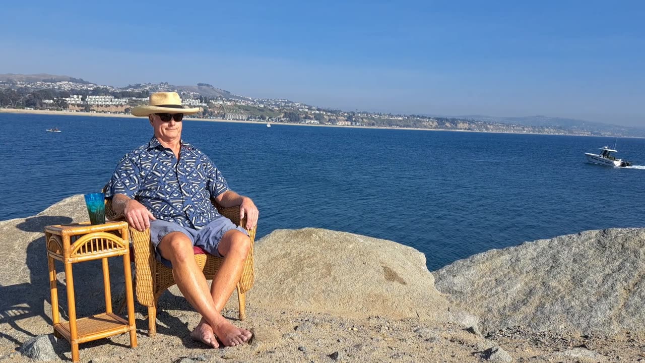 #174 The Beach Captain on the Rocks. Dana Point Harbor Jetty, Dana Point, California.