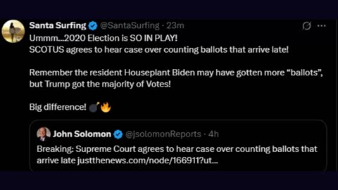 Santa Surfing 11/10/2025 - 60-40 Vote Swamp Subpoenas BBC Execs resign Trump pardons
			