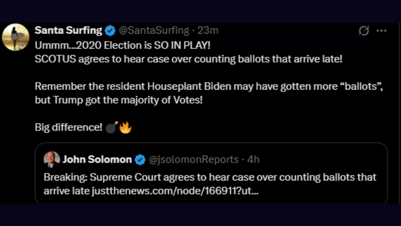 Santa Surfing 11/10/2025 - 60-40 Vote Swamp Subpoenas BBC Execs resign Trump pardons