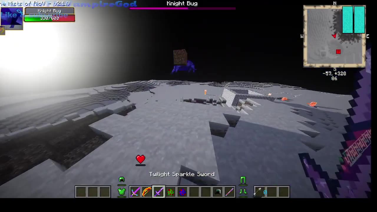 Minecraft Mob battle nuclear vs nightbug