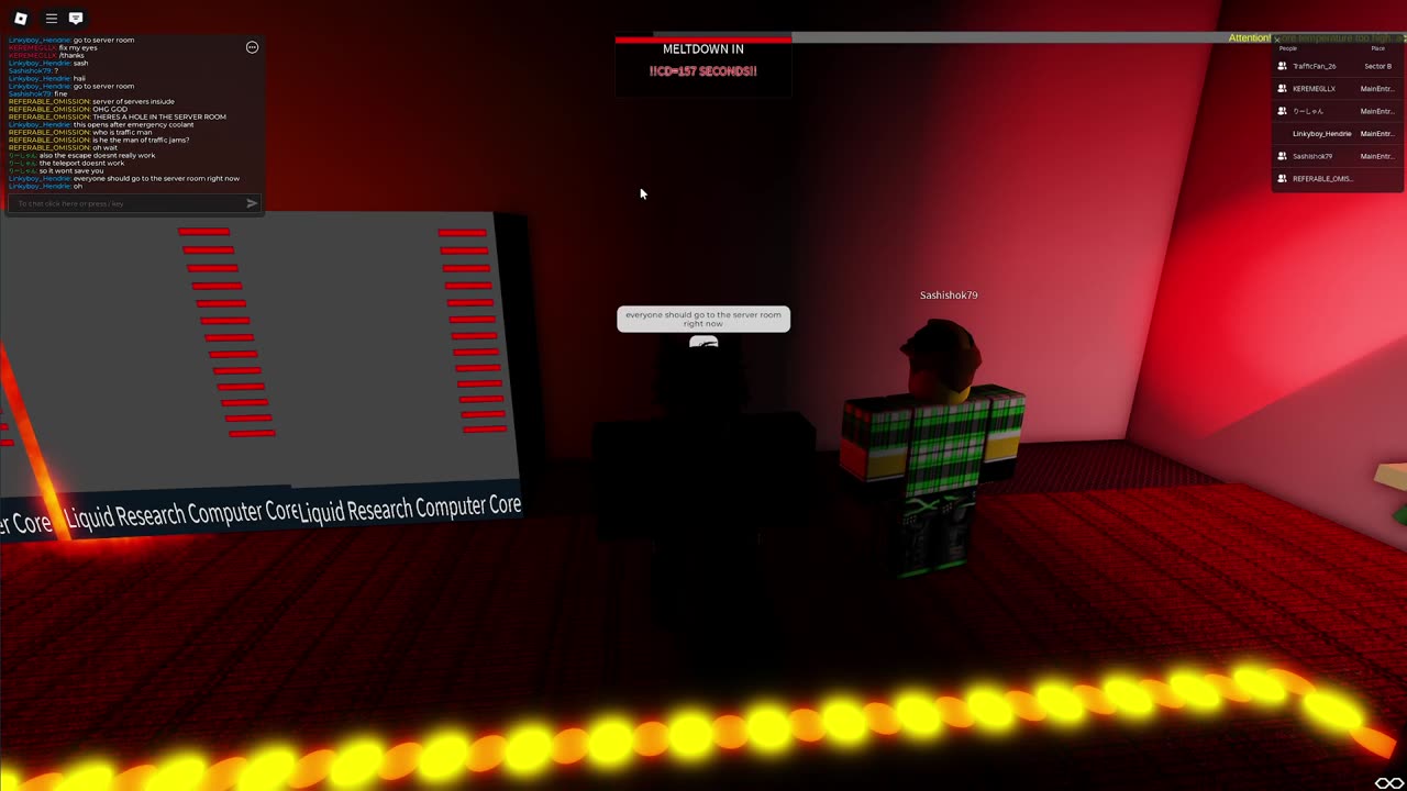 Liquid Research Computer Core - Meltdown and escape lift