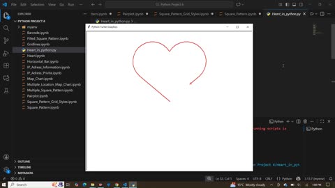 Create a Beautiful Heart with Emoji Using Python Turtle ❤️