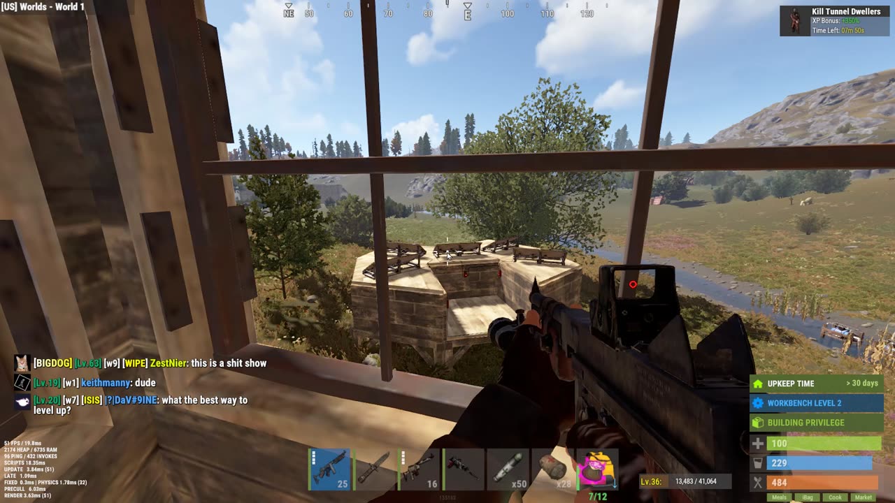 Showing my base in Brit's PVE server - Rust