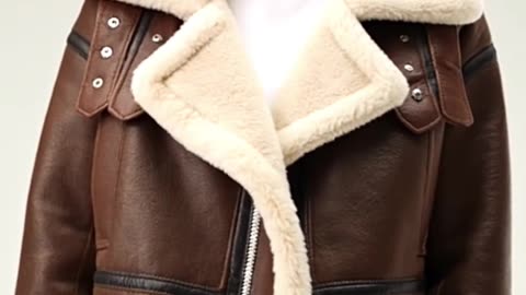 Dark Brown Shearling. Where Warmth Meets Authority.