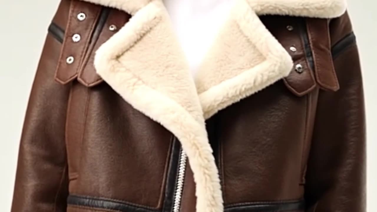 Dark Brown Shearling. Where Warmth Meets Authority.