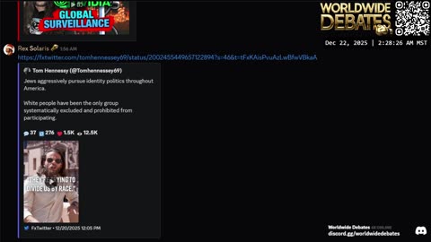 0238 WIDESTREAM - Worldwide Debates - YouTube/Twitch/Rumble