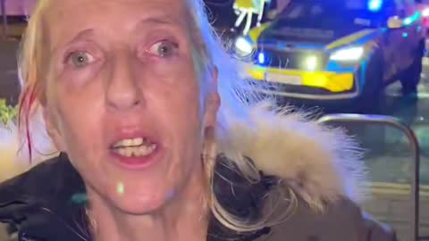 A local lady gets caught up in the Citywest protest.