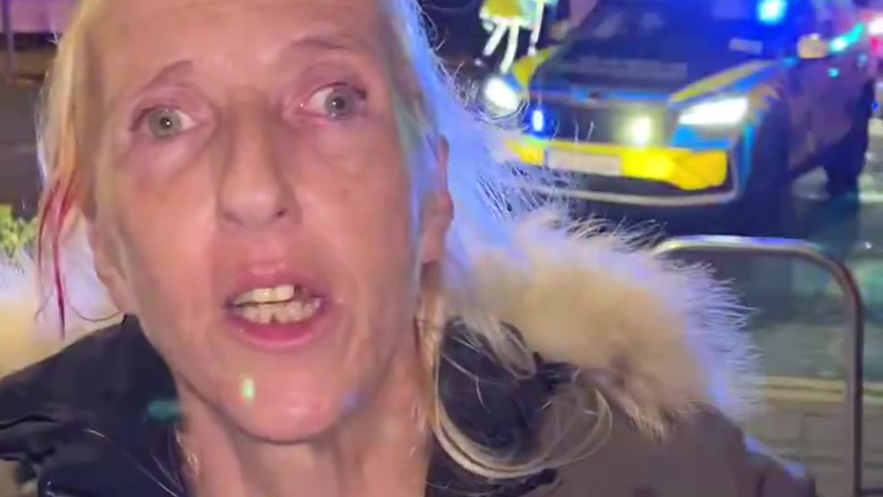 A local lady gets caught up in the Citywest protest.