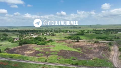 The moment of strike of the Russian FAB-500 aerial bomb with UMPK module