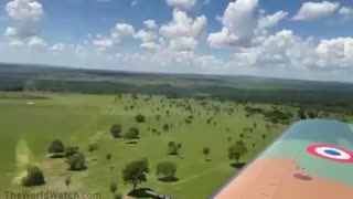 A Paraguayan Super Tucano intercepts a drug flight