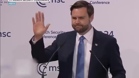 JD Vance tal med Svensk text.