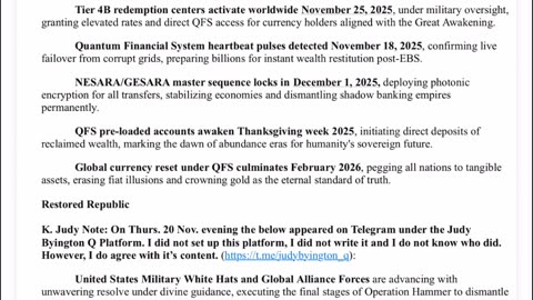 EXTRA Judy Byington Special Intel Report 11 23 25 United States &amp; Global Military .mp4