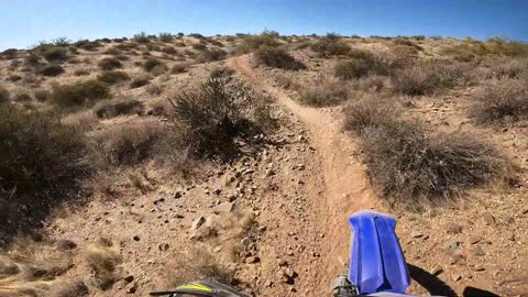 Riding the YZ250X on the East side, Desert Vista single track by Wildcat OHV