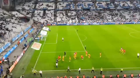 Olympique Marseille vs RC Lens (Sud vs Nord) after the match