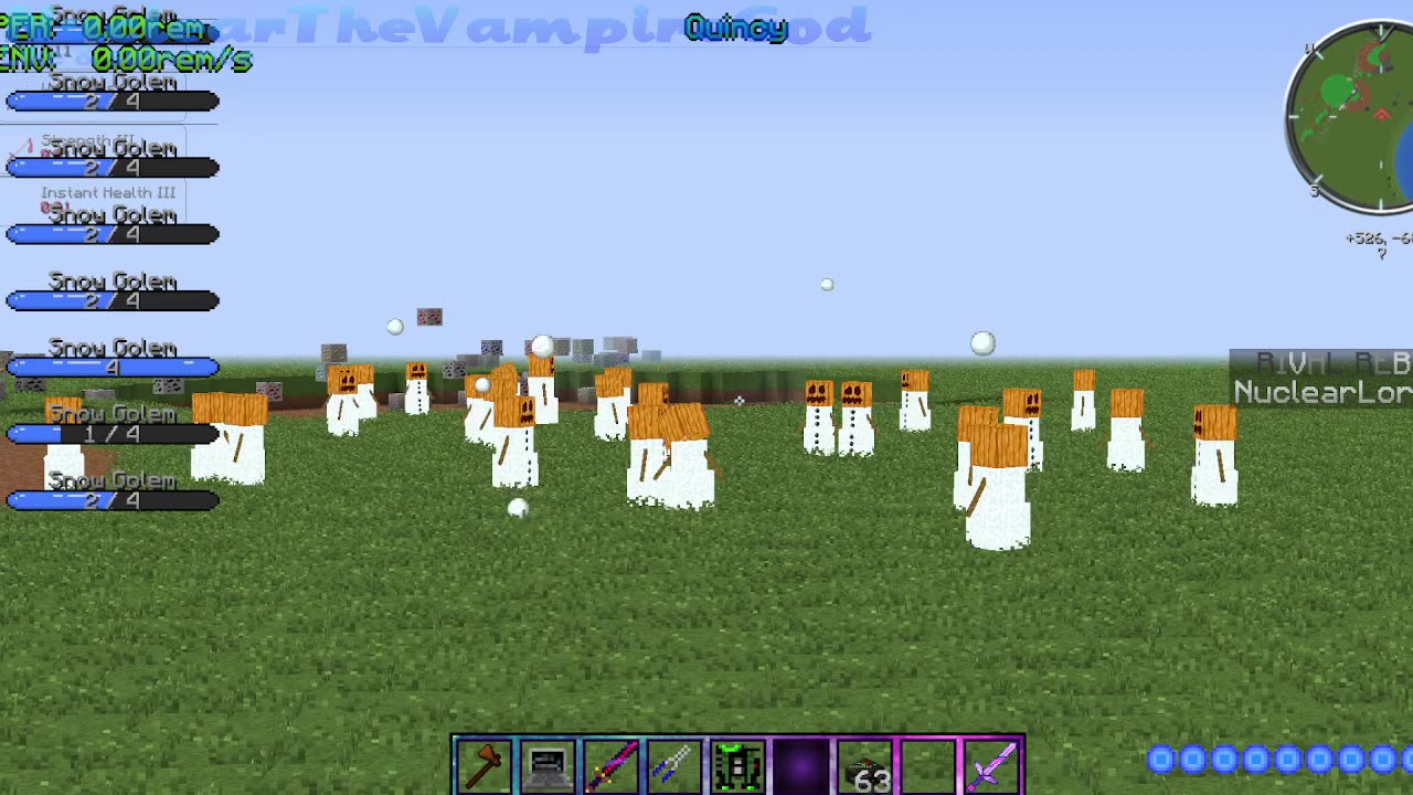 Snow golems being ultimate idiots