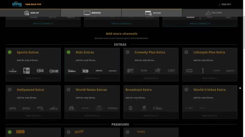 Sling TV: Create a Sling TV account on sling.com