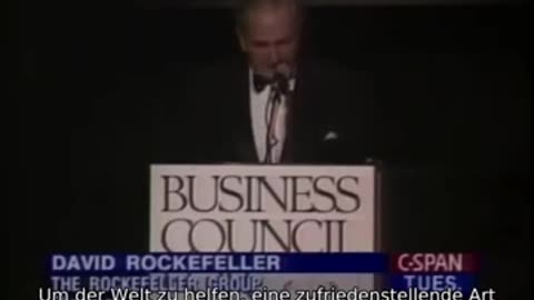 David Rockefeller campaigning for depopulation of the earth: 1994 - RARE VIDEO