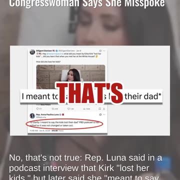 Fact Check: Erika Kirk Has NOT Lost Custody Of Her Kids -- Congresswoman Says She Misspoke