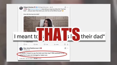 Fact Check: Erika Kirk Has NOT Lost Custody Of Her Kids -- Congresswoman Says She Misspoke