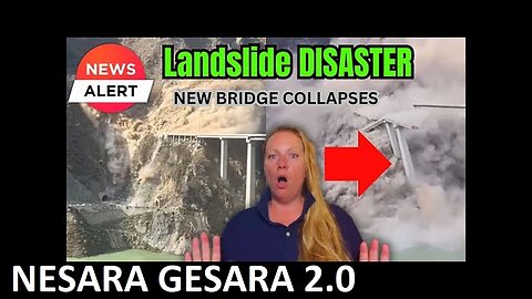 BRAND NEW Hongqi Bridge COLLAPSES in China during MASSIVE landslide caught on Video -MUST SEE !!!!!