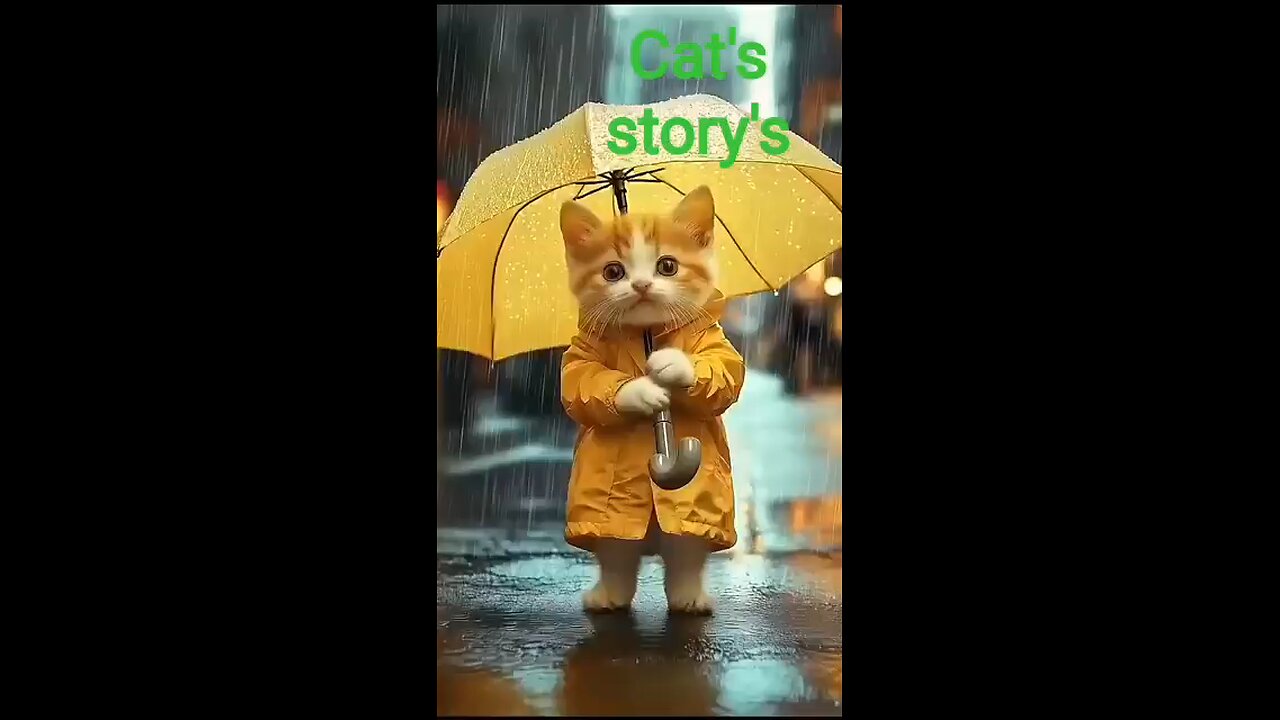 baby cat in ☔