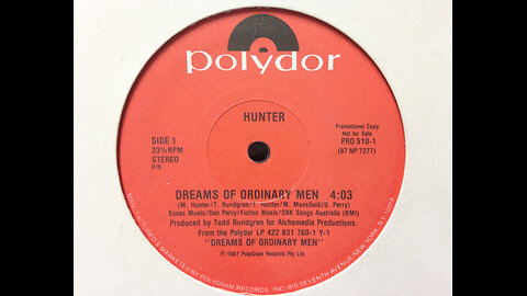 1986 - Hunter 'Dreams of Ordinary Men' (Produced by Todd Rundgren)