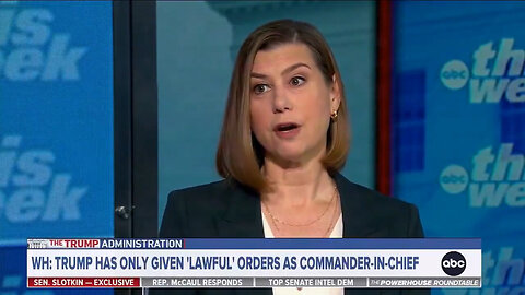 Elissa Slotkin ADMITS Democrats Lied About President Trump Issuing Illegal Orders To The Military
