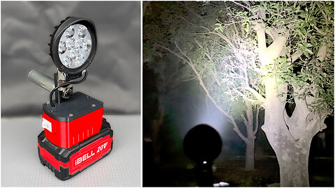 Build flashlight for Power Tool Battery 18V
