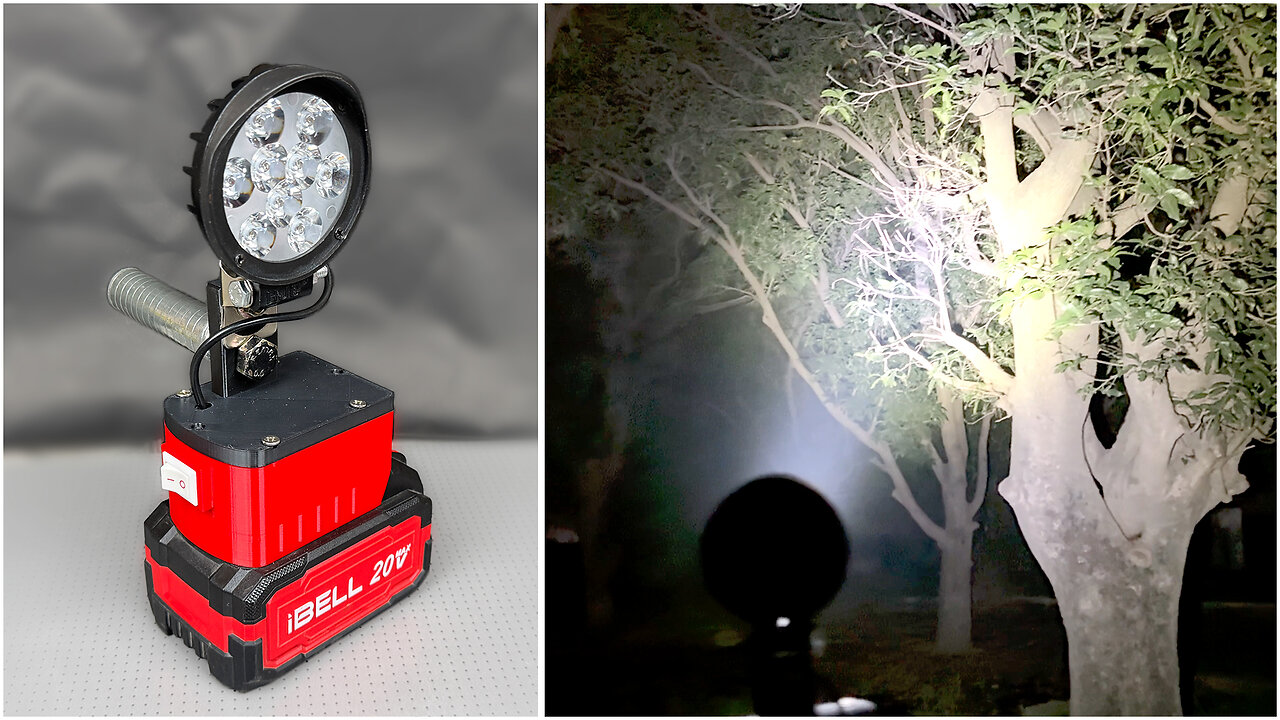 Build flashlight for Power Tool Battery 18V