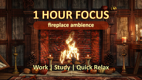 1 Hour Of Relaxing Fire Ambience | Study, Work, Focus | Focus Boost