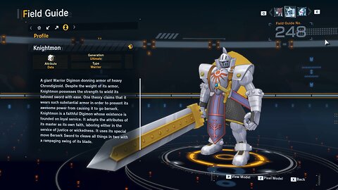 knightmon all digivolution/de-digivolution/profile Digimon Story Time Stranger