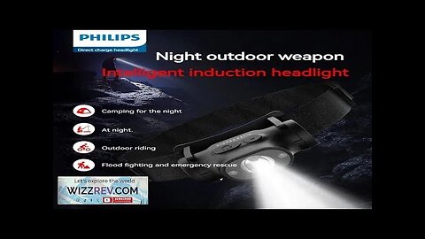 Philips LED Headlamp Sensor Head Flashlight of Lighting Type-C Rechargeable Headlight Review