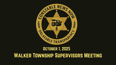 Walker Township Supervisor's Meeting Oct. 1, 2025
