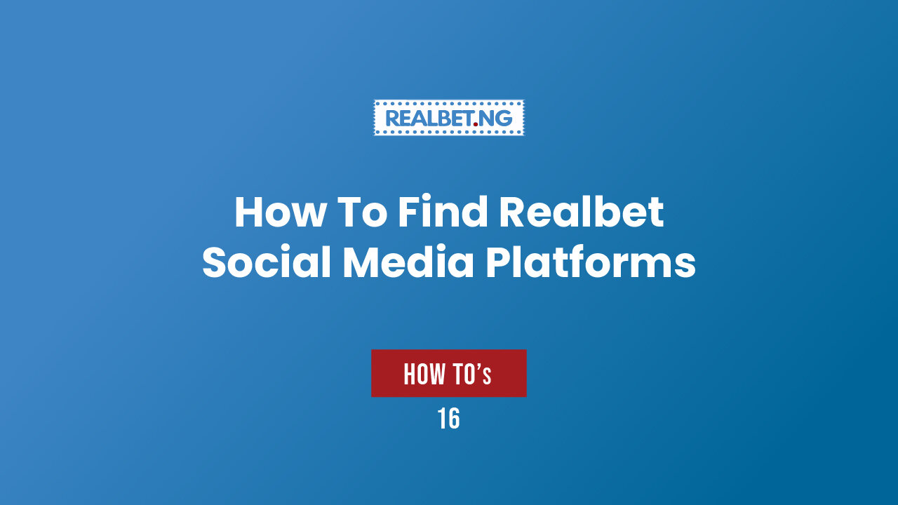 How To Find Realbet Social Media Platforms