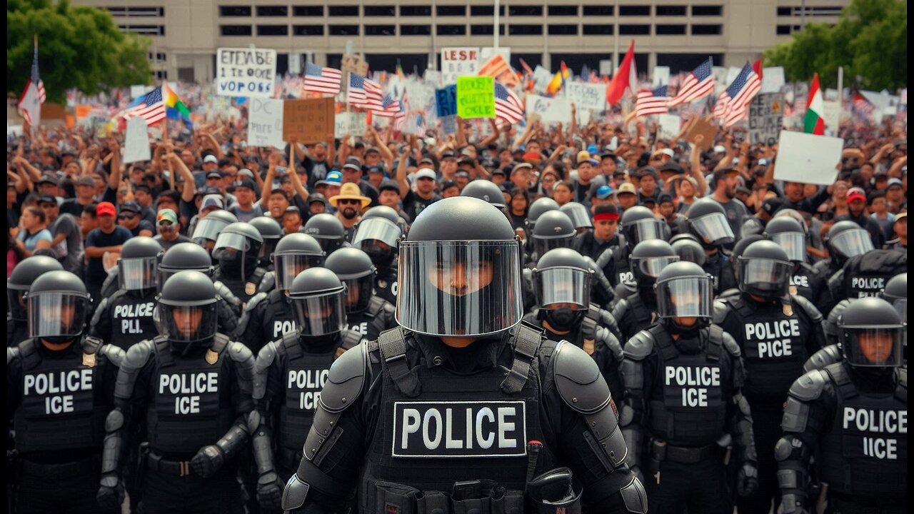 Chaos in LA: Riot Police Face Off Against Thousands Protesting ICE Deportations