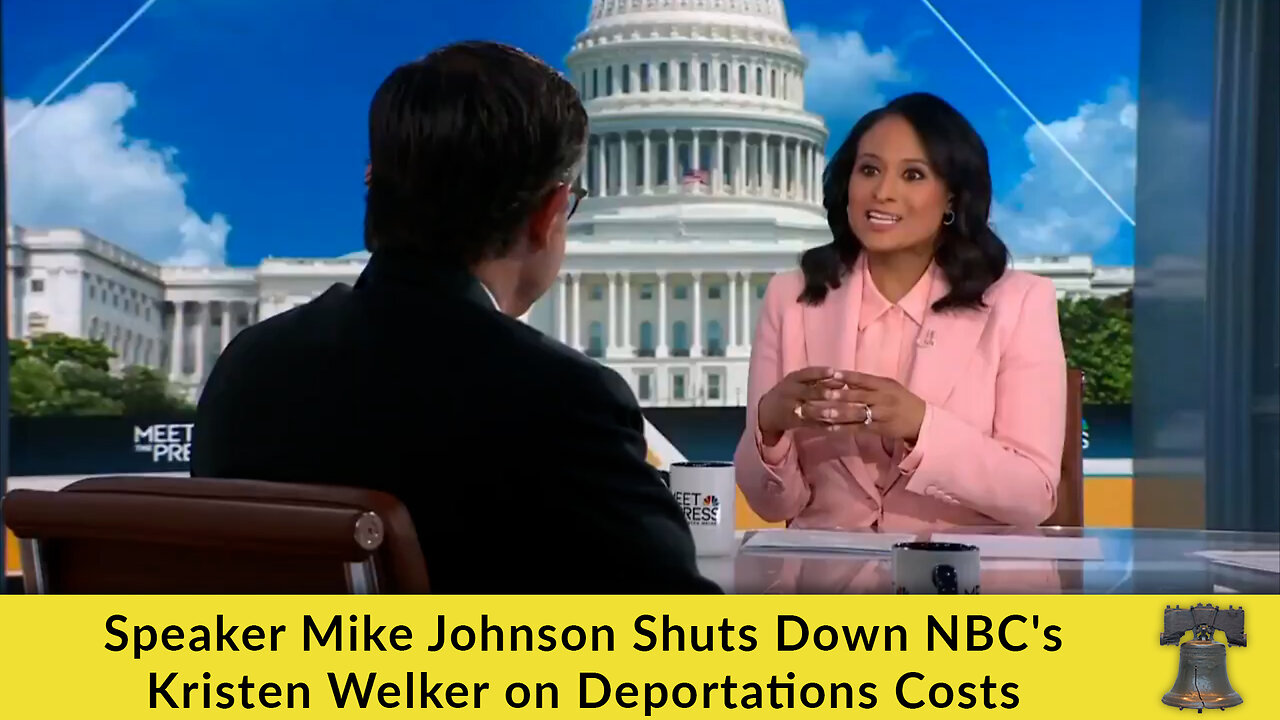 Speaker Mike Johnson Shuts Down NBC's Kristen Welker on Deportation Costs