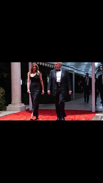 Donald Trump and Melania Trump at 2025 Mar-a-Lago Party