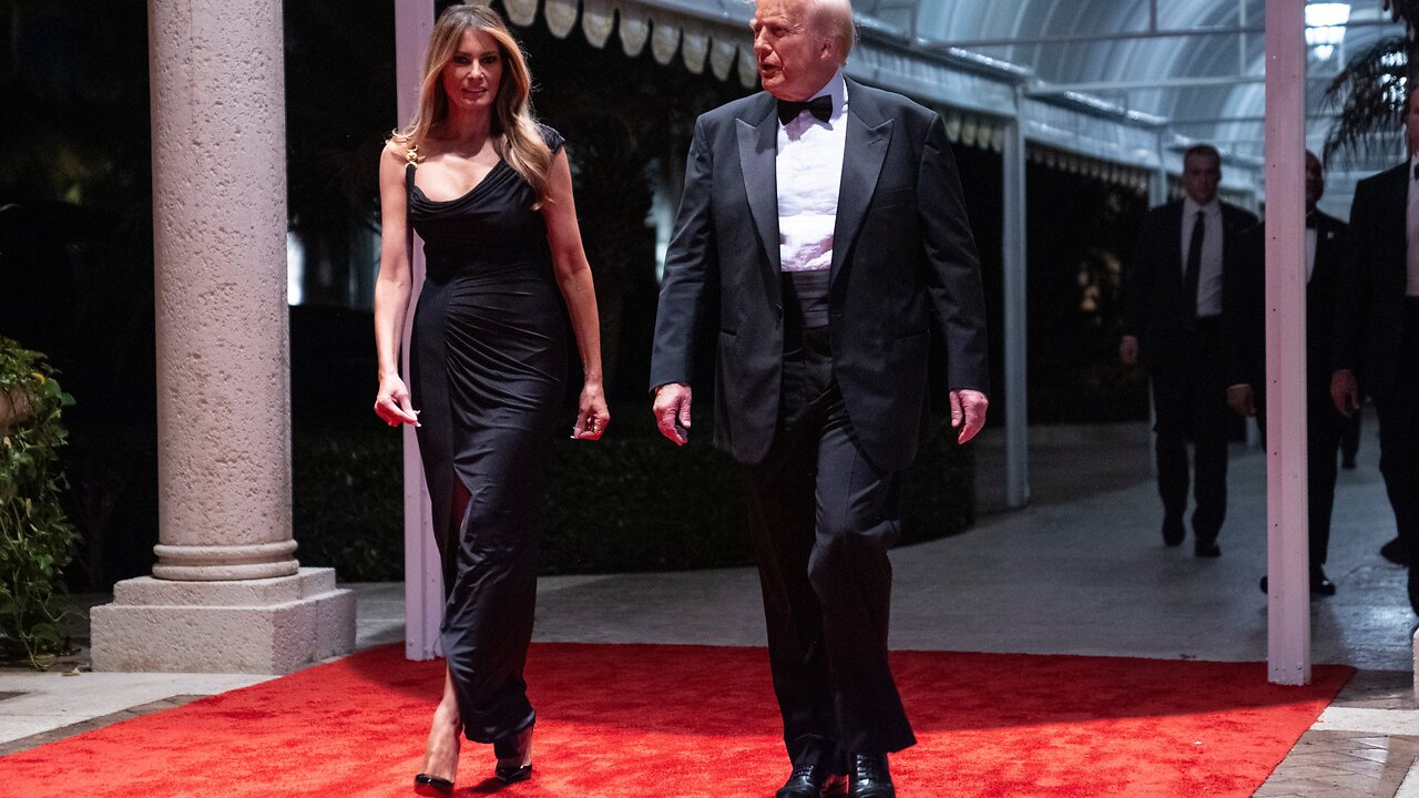 Donald Trump and Melania Trump at 2025 Mar-a-Lago Party