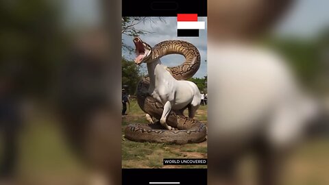 Shocking! Giant Snake Attacks and Constricts a Horse | Intense Snake vs Horse Battle