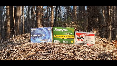 20 gauge No. 3 buckshot shell breakdowns of Federal, Remington, and Winchester loads.