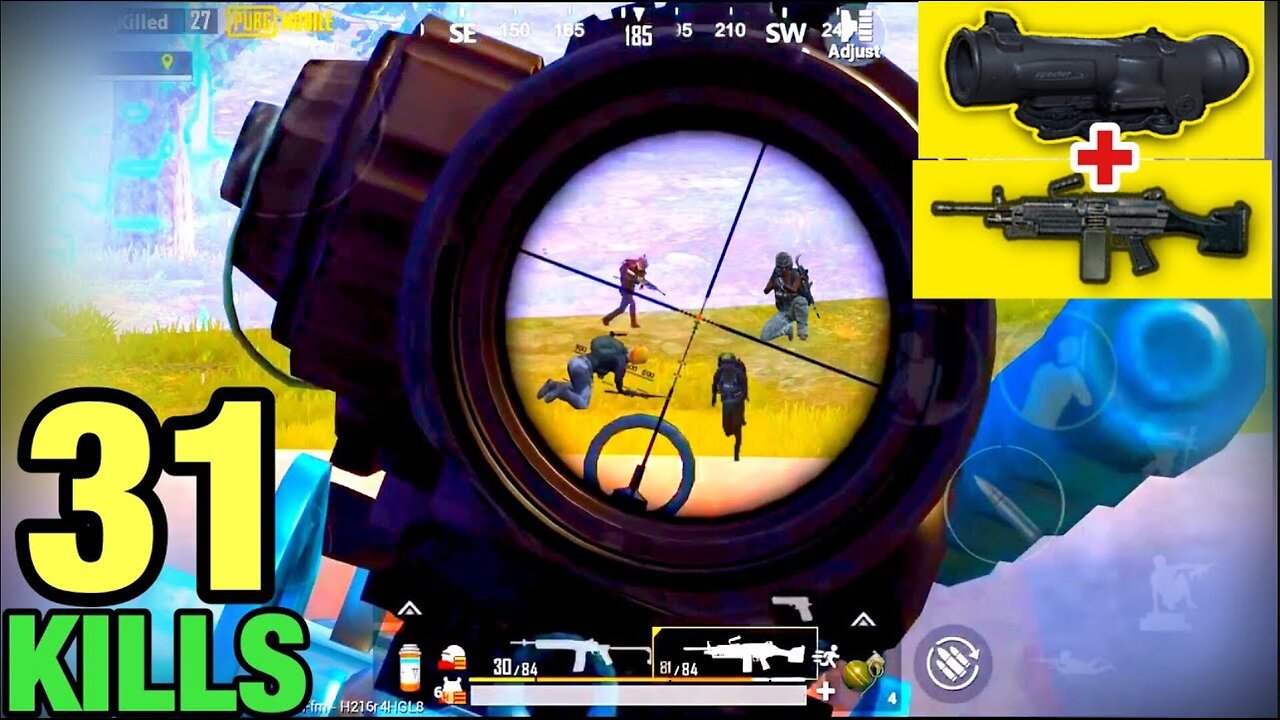 CHALLENGE ME M249 + 6x SCOPE FULL ZOOM | BEST GAMEPLAY IN NOVEMBER | PUBG MOBILE TACAZ