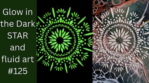 Stencils, Glow in the Dark and Fluid art ❤️‍🔥Pouring Acrylics❤️‍🔥 HaAppy Flow #125 #painting #fypシ