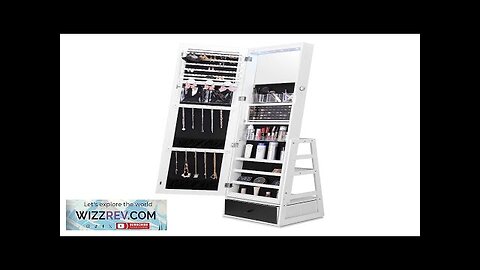 VEVOR Mirror Jewelry Cabinet 360° Swivel Standing Mirror with Storage White Review