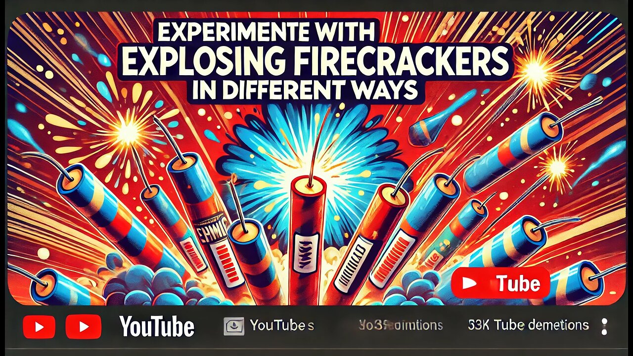 Experiment with exploding firecrackers in different ways.💣