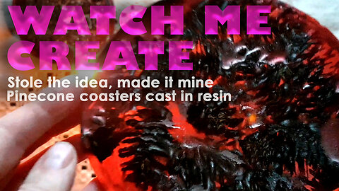 Red & Silver Pinecone Coasters | An Experimental Epoxy Resin Piece Inspired by Nature